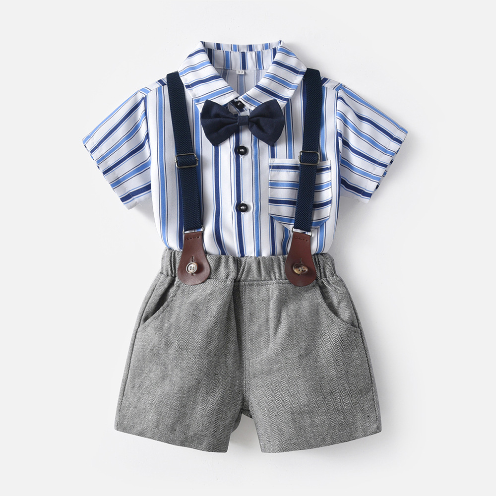 Boy gown summer gown baby boy's baby boy Summer suit Playboy nursery Summer baby boy baby boy