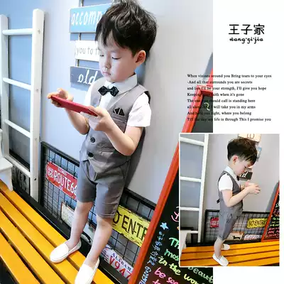 Boy's dress Summer little host costume Little dress Boy's summer flower girl performance costume Baby boy's birthday