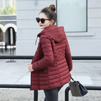 Áo khoác cotton chống mùa cho nữ Áo khoác lửng cotton mỏng xuống mùa đông Hàn Quốc 2018 mới áo khoác cotton mỏng nhẹ MM áo phao lông vũ nữ hàn quốc