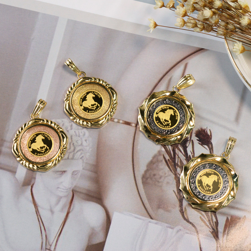 Immediate success Japanese made 18K gold 24K gold commemorative gold coin pendant without necklace