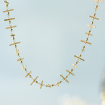 Weijia fish bone chain Japanese finished product exquisite craft chain 18K gold necklace neck chain adjustable