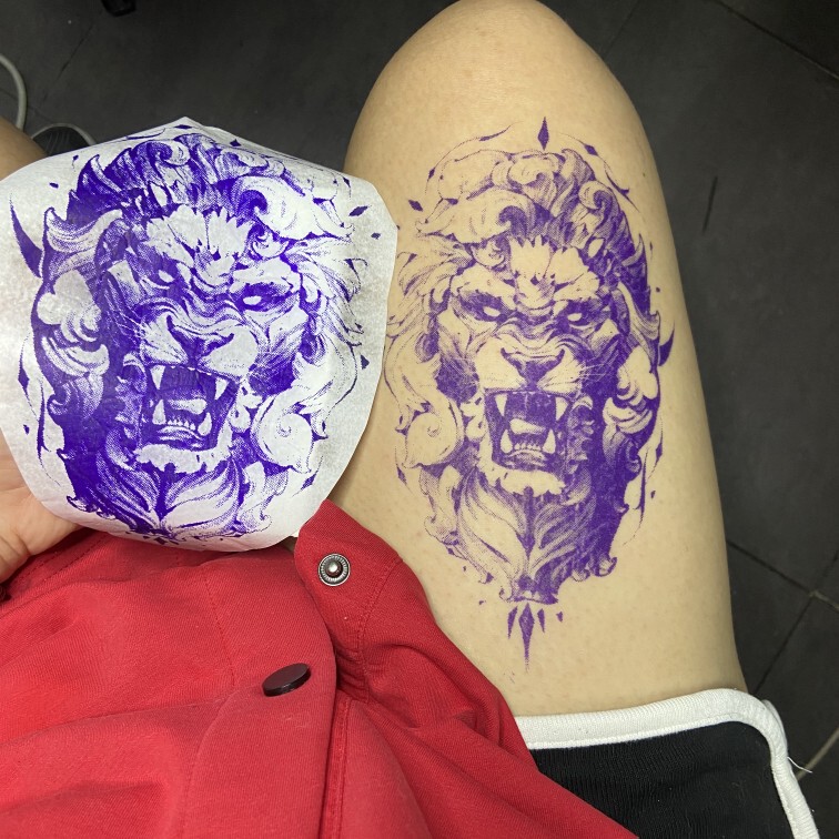 Nukebee Professional Transfer Paper Imported Tattoo Transfer Paper Machine-Printed Tri-Fold and Quad-Fold Imported Hand-Drawn Reusable