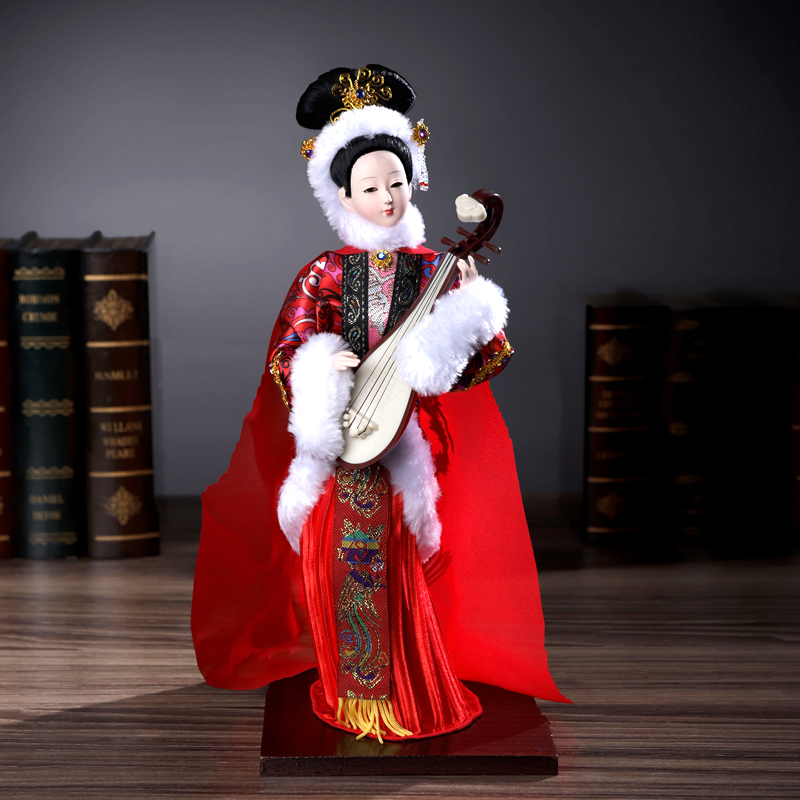 Beijing Silk Chinese Fan Home Decoration Piece of National Wind Featured Handicrafts, Four Beautiful Queen Shaojun