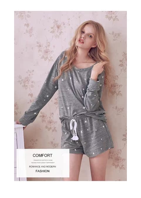 Trái cây ngọt ngào tự nhiên của Coryer thời trang nữ đồ ngủ dài tay thoải mái cotton phục vụ nhà giao hàng pijama nữ