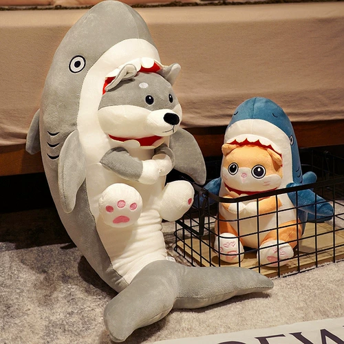 Кукла для сна, подушка, забавная акула, плюшевая игрушка, подарок на день рождения