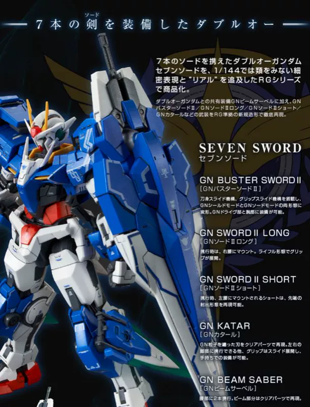 Hàng ngàn Bandai Metal Color PB Network Limited RG 1: 144 00 Bảy thanh kiếm OO 7 Kiếm lên để lắp ráp mô hình - Gundam / Mech Model / Robot / Transformers