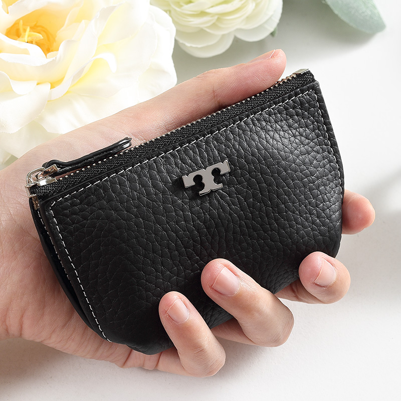 Leather coin purse women's small mini leather Korean version key one compact simple mother coin zipper small purse