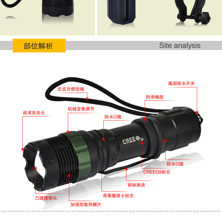 Eclairage pour vélo - phare - Ref 2398586 Image 7