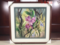Pure handmade boutique Suzhou embroidery painting Su embroidery finished hanging painting porch decorative painting 5050 Phalaenopsis