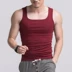 Áo thun nam mùa hè mỏng phần cổ vuông bằng vải cotton mới co giãn thun cotton thể thao áo ba lỗ nam tập gym Áo vest cotton