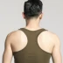 Mùa hè nam vest vest vest không tay vest cá tính vuông cổ áo nam