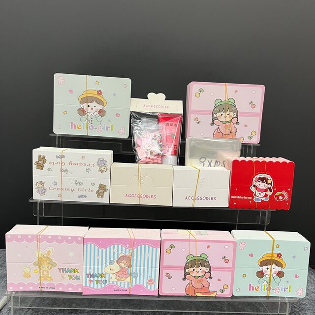 Large Size 9-10-12- 14cm Folded Packaging Card Head DIY Street Stall Handmade Jewelry Cream Glue Accessories Card Paper