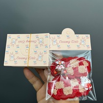 Foundation cherry rabbit folded packaging card head 8*6cm jewelry card diy accessories tag cardboard bag