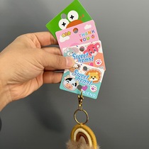 KP964 cartoon cute sweet heart keychain tag lobster clasp diy bag hanging card head card