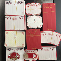 Cute red bow antique handmade childrens hair accessories cardboard national trend Chinese style Hanfu accessories packaging card