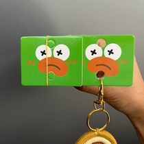 KP1067 frog hanging card street stall keychain hanging card hanging tag live room display lobster clasp bag hanging cardboard