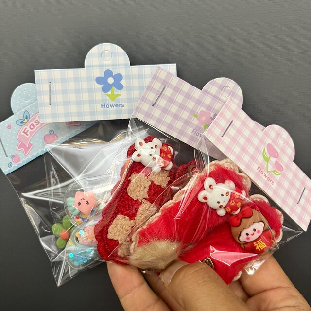 Medium Size 8cm Folded Packaging Card Head DIY Hair Accessories Hair Ties Children's Hair Clips Paper Card Tag Accessories