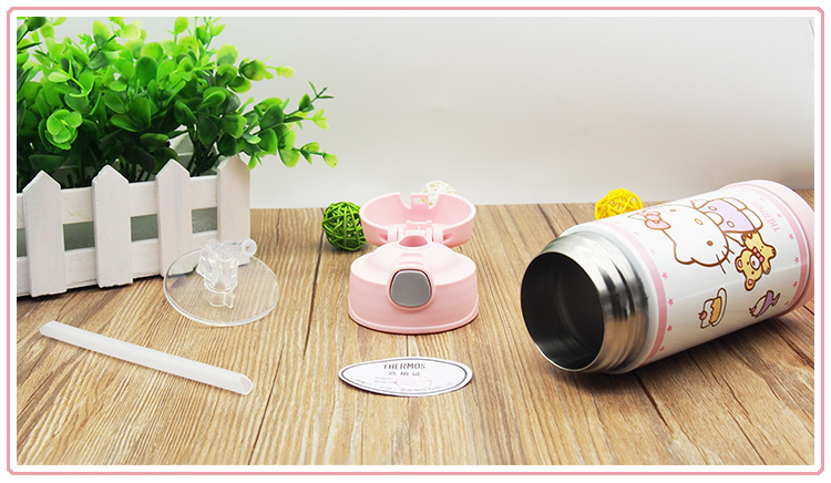 Bình giữ nhiệt trẻ em sippy cốc inox nước cốc hoạt hình cốc chống rò rỉ ấm đun nước cho bé F4011 - Tách chai đựng nước