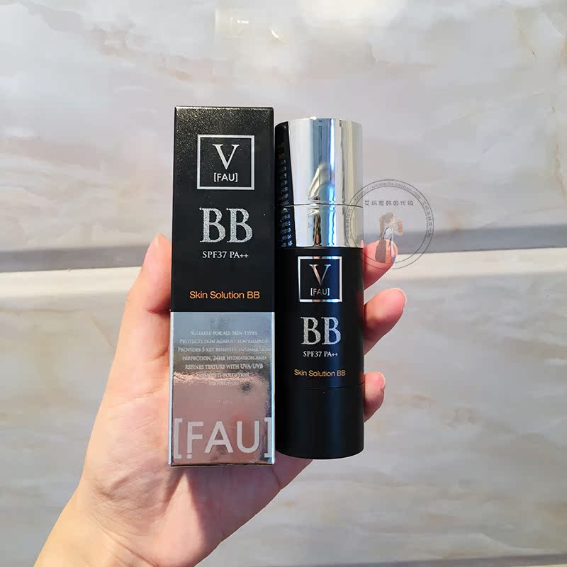 Korea V FAU water light small black cream BB cream with snow grass concealer dưỡng ẩm zai black BB maybellin bb cream