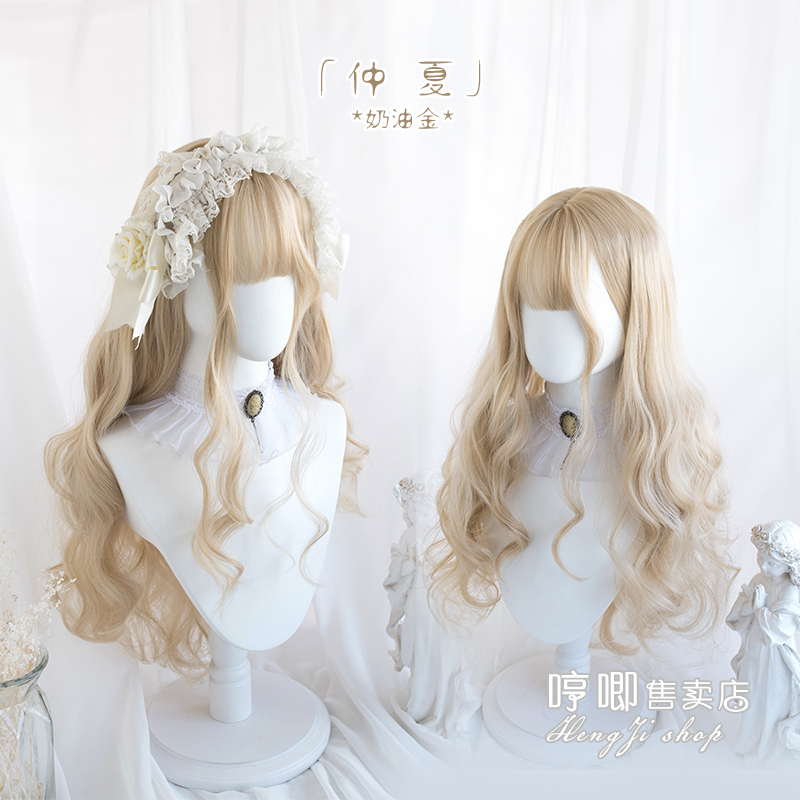 Humming wig lady Lolita long curly hair 