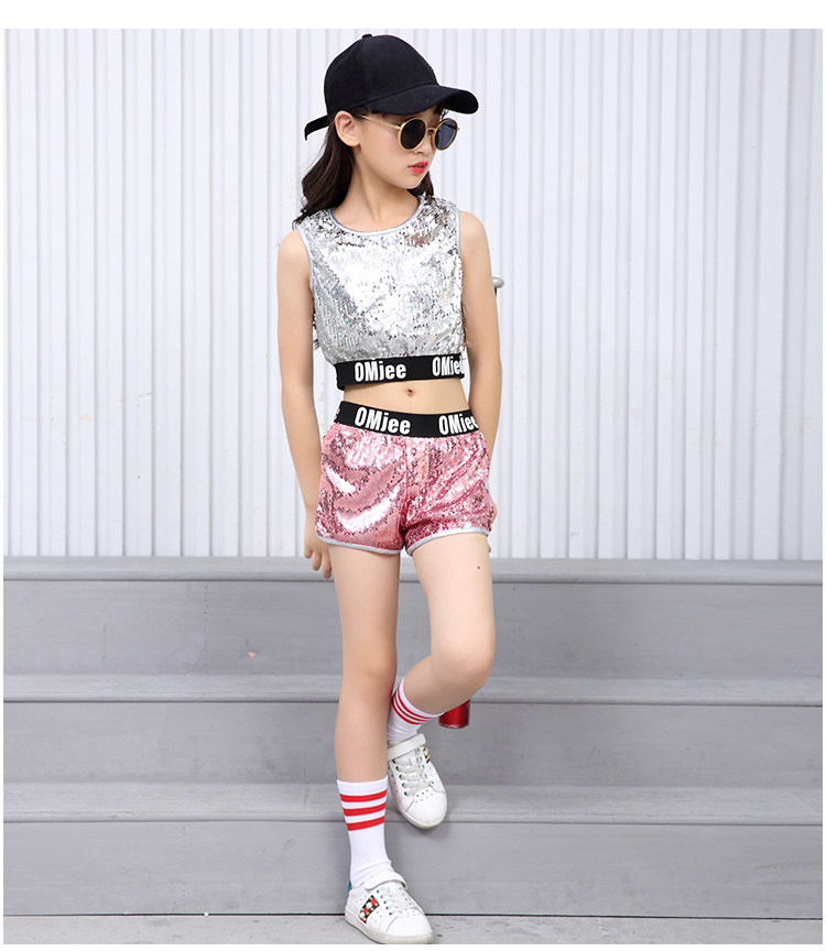 Trang phục khiêu vũ Jazz Trang phục trẻ em có trang phục biểu diễn hip-hop Hip-Hop cho thấy trang phục khiêu vũ của các cô gái trang phục biểu diễn cho bé