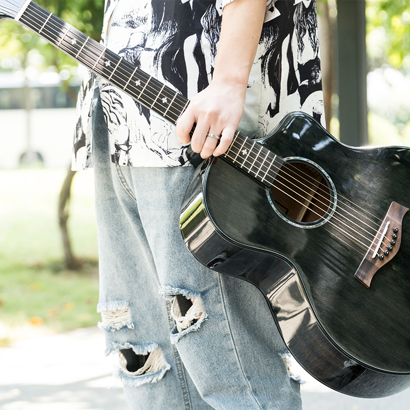 Medea Medea x1 Guitar Single board guitar Folk Black acoustic guitar surface single Beginner beginner electric box