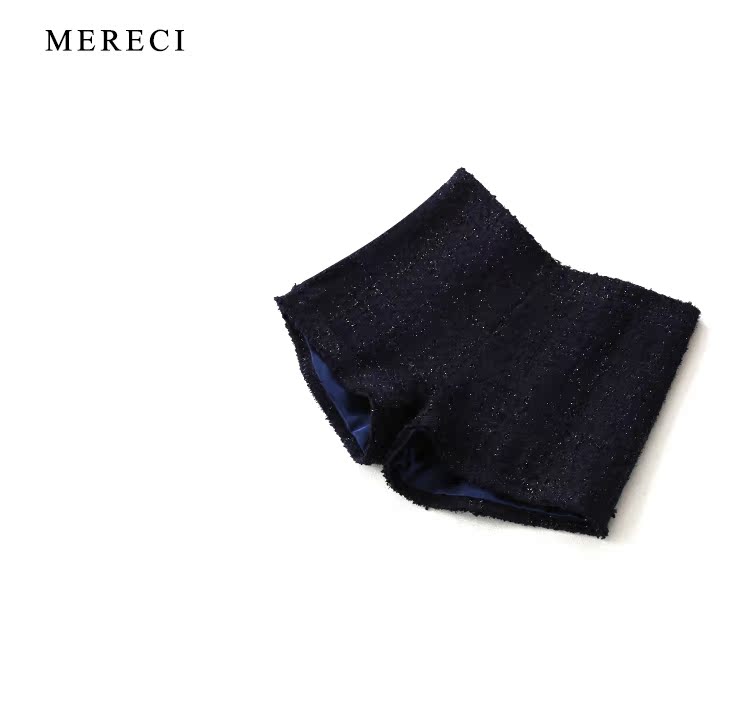 Đẹp cắt bốn mùa mẫu hoang dã Hương nhỏ mùa thu và mùa đông tweed đen Thời trang Hàn Quốc túi mỏng hông quần short nữ thủy triều quần thể thao cho nữ