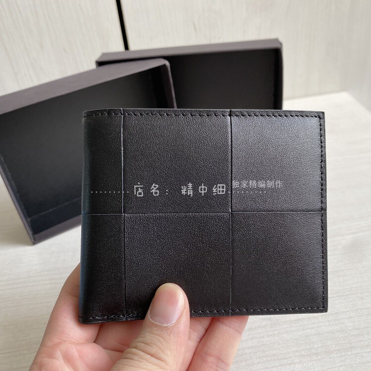 Large Leather Short Wallet, Bi-Fold Card Holder, Men's Wallet with Dual Card Slots