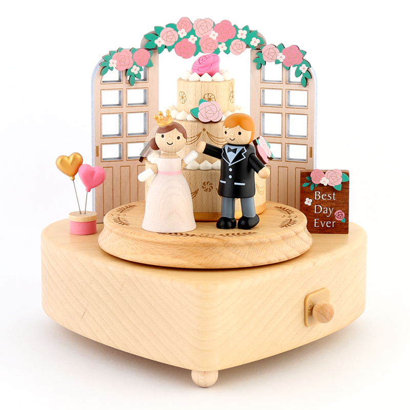 Jeancard Music Box Music Box wooden birthday wedding wedding wedding gift to send sister best friend to send new