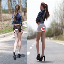 Outdoor drain Pack Hip Short Skirt Slim perspective Spice Half Body Dress Lady Mesh Yarn Walk Light Short Skirt hip Pivot Summer
