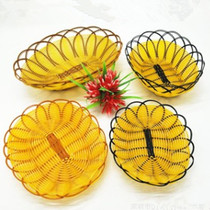 Imitated rattan basket food basket bread basket popcorn snack basket plastic blue egg shaped fruit basket snack basket fruit basket
