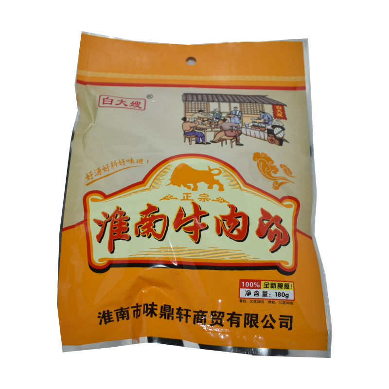 White Sister's Huainan Beef Soup Base 180G/Bag Spicy Hot Pot Vermicelli Soup for Cooking Noodles, Dumplings, and Stuffed Buns