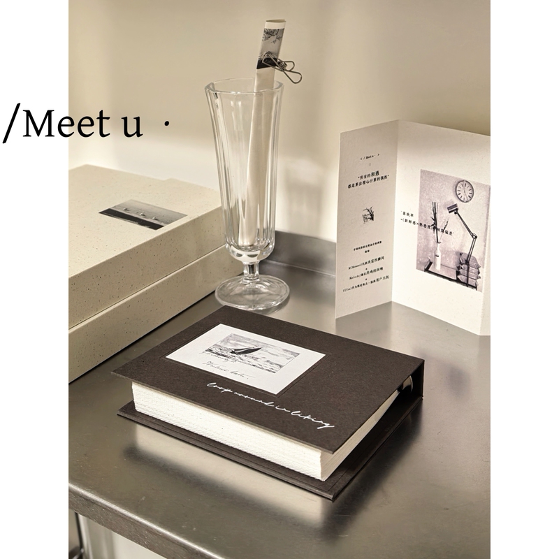 Meetu Original Horizontal Hard-Shell Loose-Leaf Notebook A7｜50 Sheets of Specialty Paper｜Extendable Inner Pages｜48H in Stock
