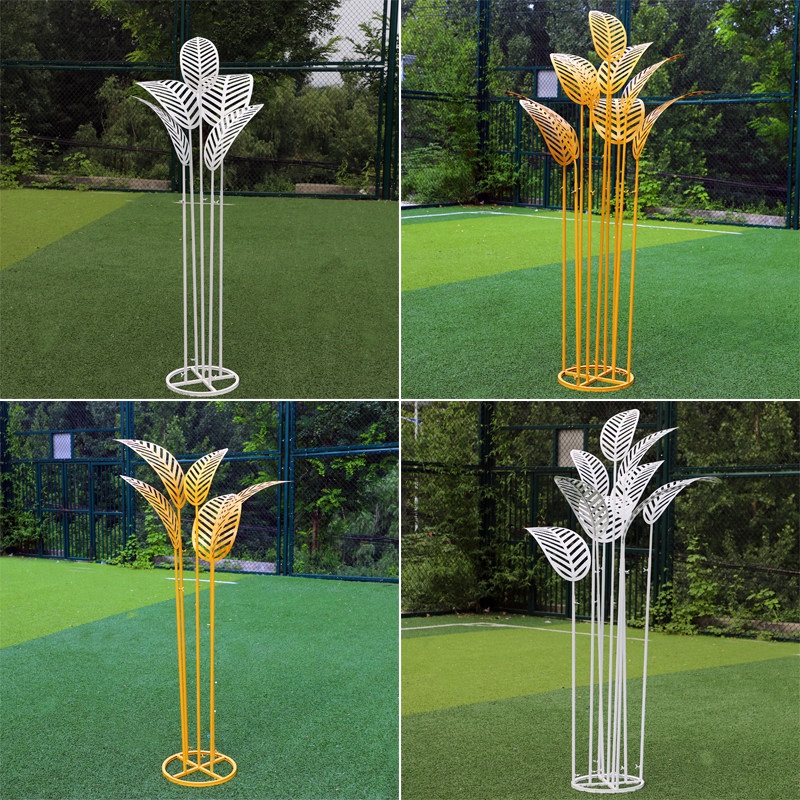 New wedding props iron art simulation banana tree road leads wedding stage background decoration decoration road lead arch