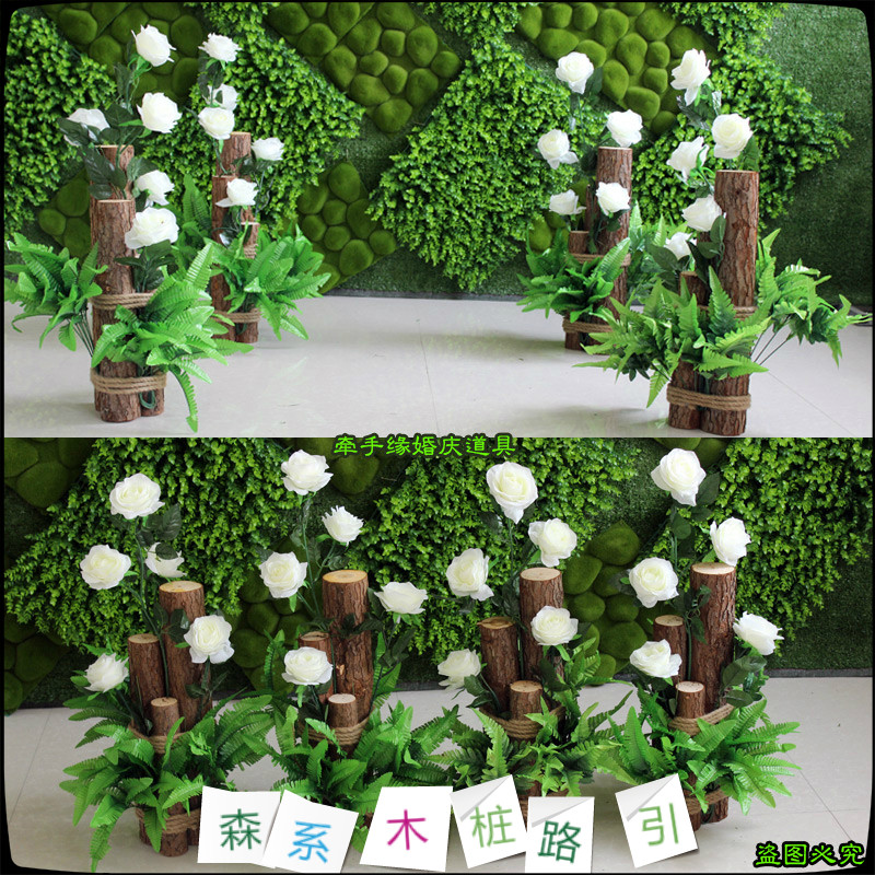 New Wedding Ceremony Wood Pile Road Leading Sensuo Wedding Prop Swing Piece Road Leading Lawn Wedding Arrangement Road Leading Sen Wedding