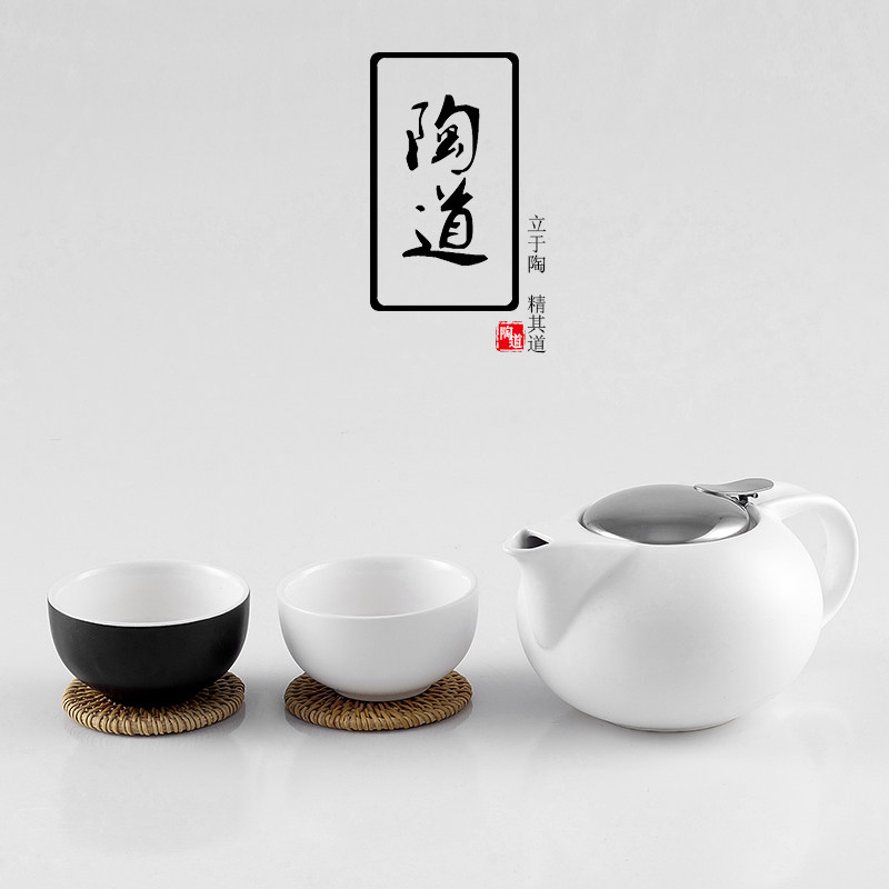 Export tea set Japanese suit Home office Ceramic pot cup Hotel dining room bubble safflower teapot large size with filter