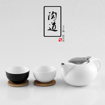 Export tea set Japanese suit Home office Ceramic pot cup Hotel restaurant bubble safflower teapot large size with filter