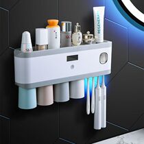 Intelligent toothbrush sterilizer ultraviolet germicidal perforated and glued electric wall-mounted washroom containing shelf