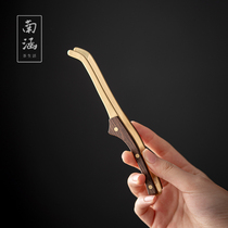 Nanhan ebony copper tea set accessories tea clip tea leaf clip tea tweezers Zen tea clip Kung Fu tea set