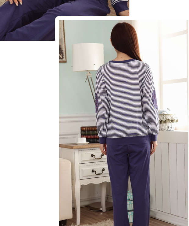 Đồ ngủ nữ mùa thu cotton dài tay mùa thu và mùa đông cotton phục vụ tại nhà phiên bản Hàn Quốc của phụ nữ hoạt hình dễ thương thời trang nữ đẹp