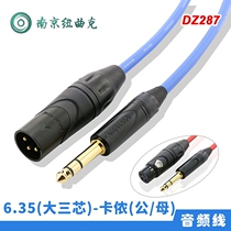 DZ287 American Amphenol Caron male Turn 6 5 big three core Jiamei L-4E6S microphone signal line