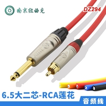 DZ294 CZXYON Konoen RCA turn 6 35 plug 6 5 big two core to Lotus male audio cable