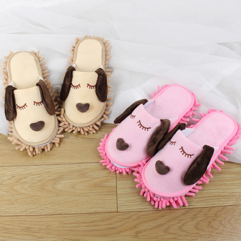 Winter Style Cartoon Wipe Ground Slippers Indoor Home Sloth Shoes Floor Rag Floor Rag Wood Floor Removable Wash Slippers Cover