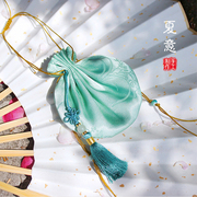 Handmade phong cách cổ túi phụ kiện quần áo túi nhỏ của Trung Quốc hôn su cao cấp satin thêu 2019 ví zero mới