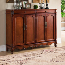 Solid wood home shoe cabinet living room entrance cabinet door dustproof storage cabinet luxury large capacity hall cabinet storage shoe cabinet