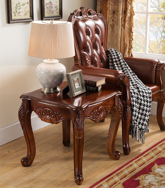 Eurostyle solid wood sofa side several cabinets Phone small square table tea table TV cabinet Bedroom bed head cabinet American living room corner a few