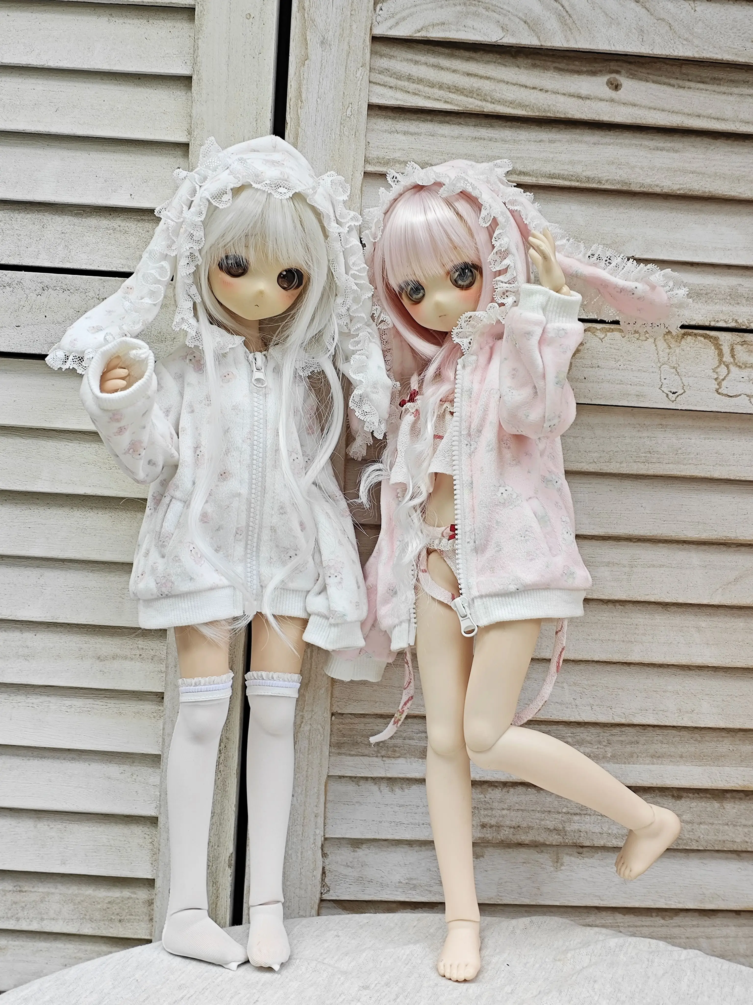 Свитшот с кружевными ушками кролика_Джуйудзян 4 очка 6 очков азонe BJD детская одежда куртка повседневная повседневная носка