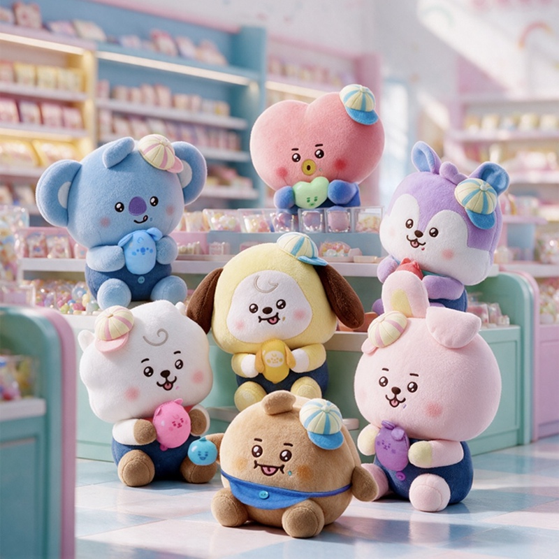 Bts Bt21 Baby Jelly Shop Series Plush Doll Pendant Keychain Bts Bt21 Baby Jelly Shop Series Plush Doll Pendant Keychain
