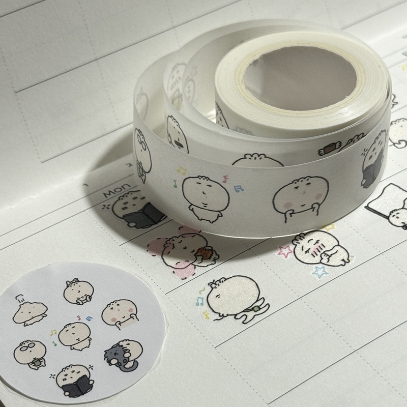 Mochi Production Studio｜Original Collaboration Bun Sticker Roll/Felt Stickers/Postcards