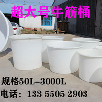 Large thickened beef tendon plastic round bucket water tank fermentation wine barrel breeding large mouth bucket pickle bath food grade